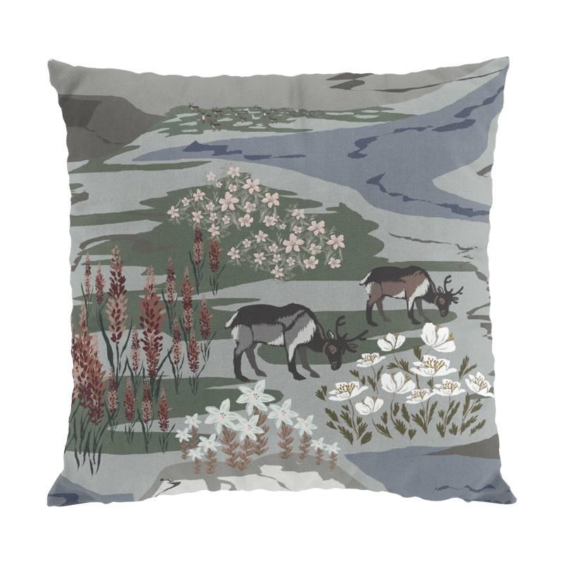 Arvidssons Textil Fjällängar cushion cover 47x47 cm Gray-green
