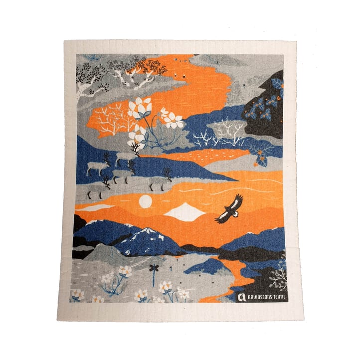 Fjällvandring dishcloth - Orange - Arvidssons Textil