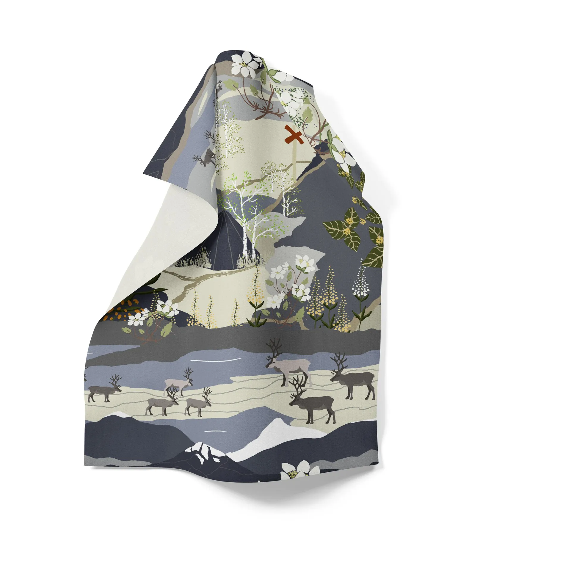 Fjällvandring kitchen towel 46x70 cm, Blue Arvidssons Textil