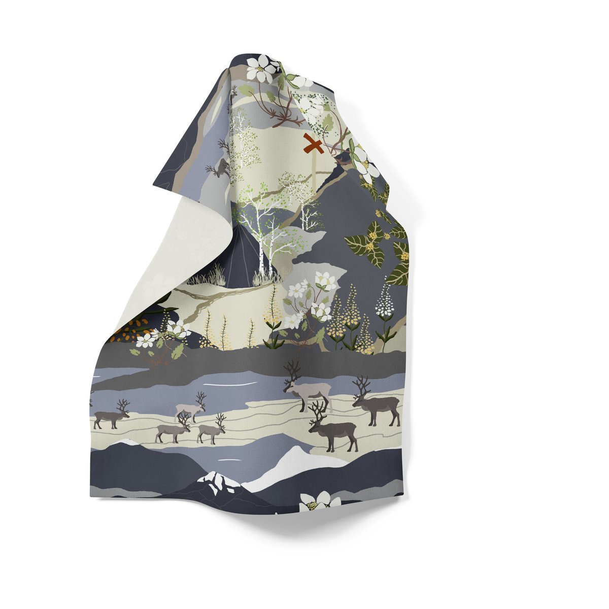 Arvidssons Textil Fjällvandring kitchen towel 46x70 cm Blue