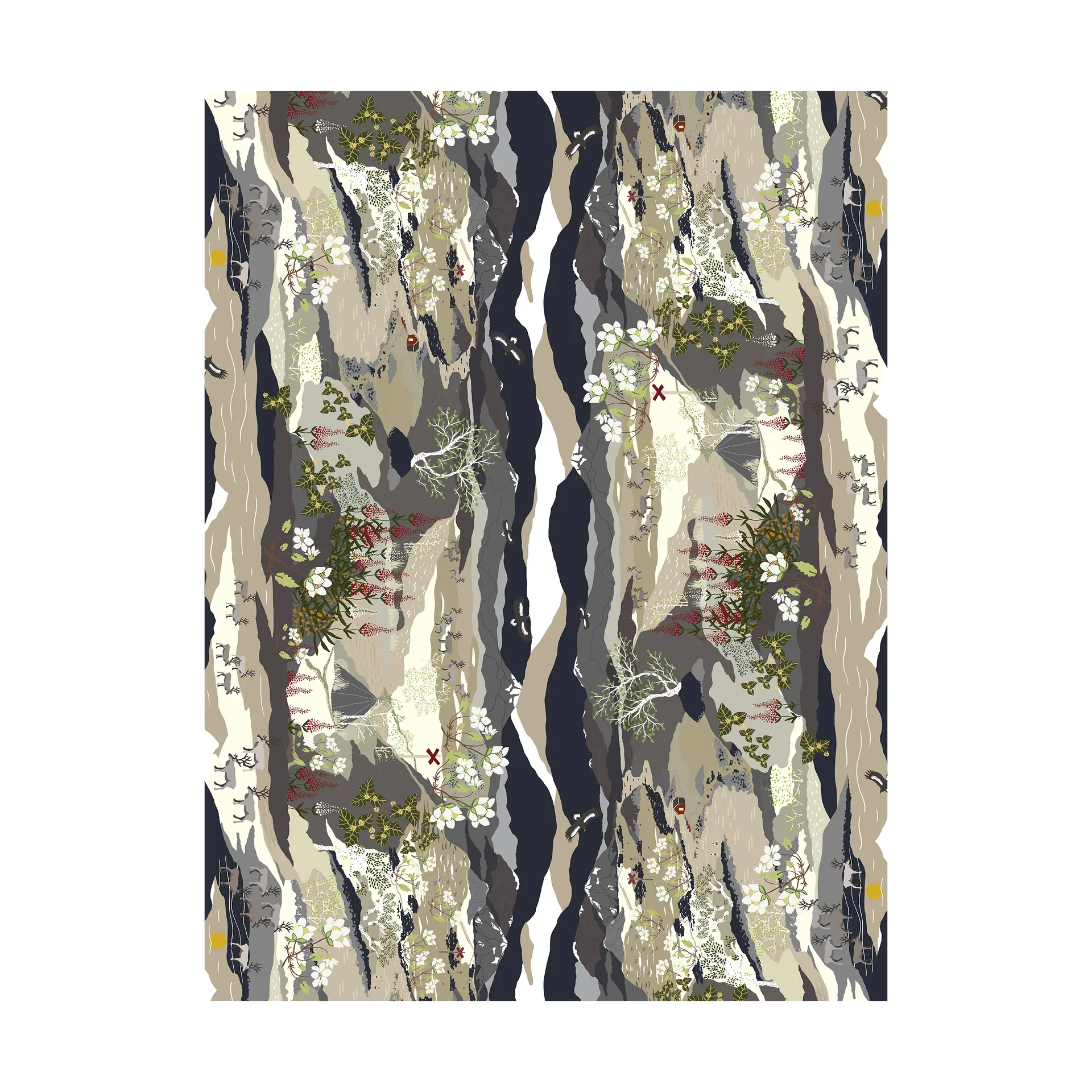 Fjällvandring oilcloth, Beige Arvidssons Textil