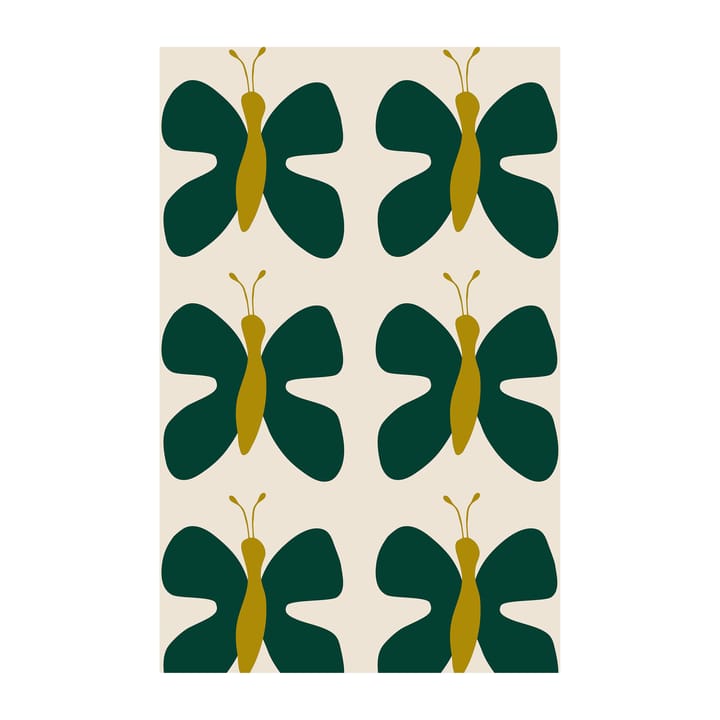 Fjäril fabric - Green-yellow - Arvidssons Textil