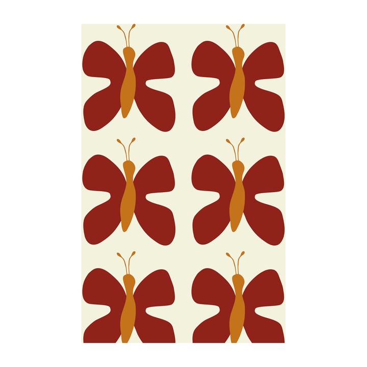 Fjäril fabric - Red - Arvidssons Textil