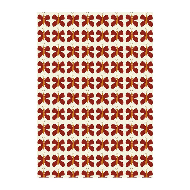 Fjäril Mini fabric - Red - Arvidssons Textil