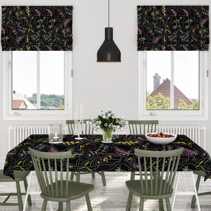 Florens oilcloth, black-multi Arvidssons Textil