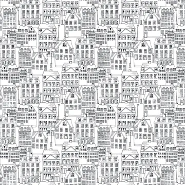 Gamlastan fabric - black-white - Arvidssons Textil