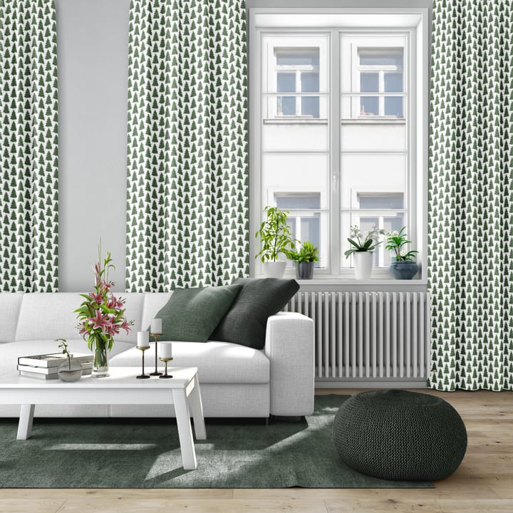 Granen fabric - off white-green - Arvidssons Textil