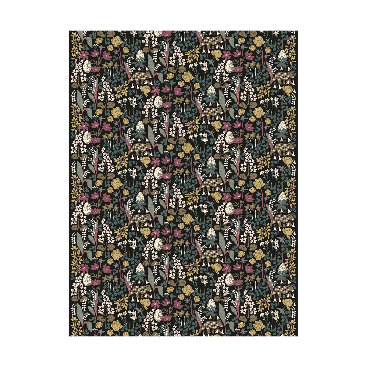 Arvidssons Textil Här sover ingen björn fabric Dark green