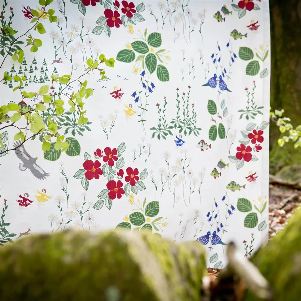 Himlajorden fabric, white Arvidssons Textil