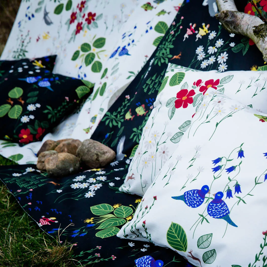 Himlajorden fabric, white Arvidssons Textil