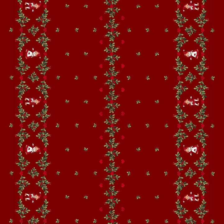 Hjärtans jul bård fabric - red - Arvidssons Textil