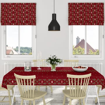 Hjärtans jul bård oilcloth - red - Arvidssons Textil