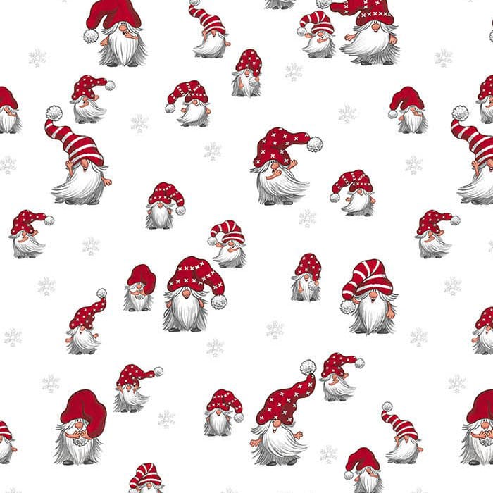 Julian fabric, off white-red Arvidssons Textil