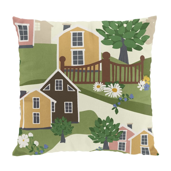 Katthult cushion cover 47x47 cm - Green-pink - Arvidssons Textil