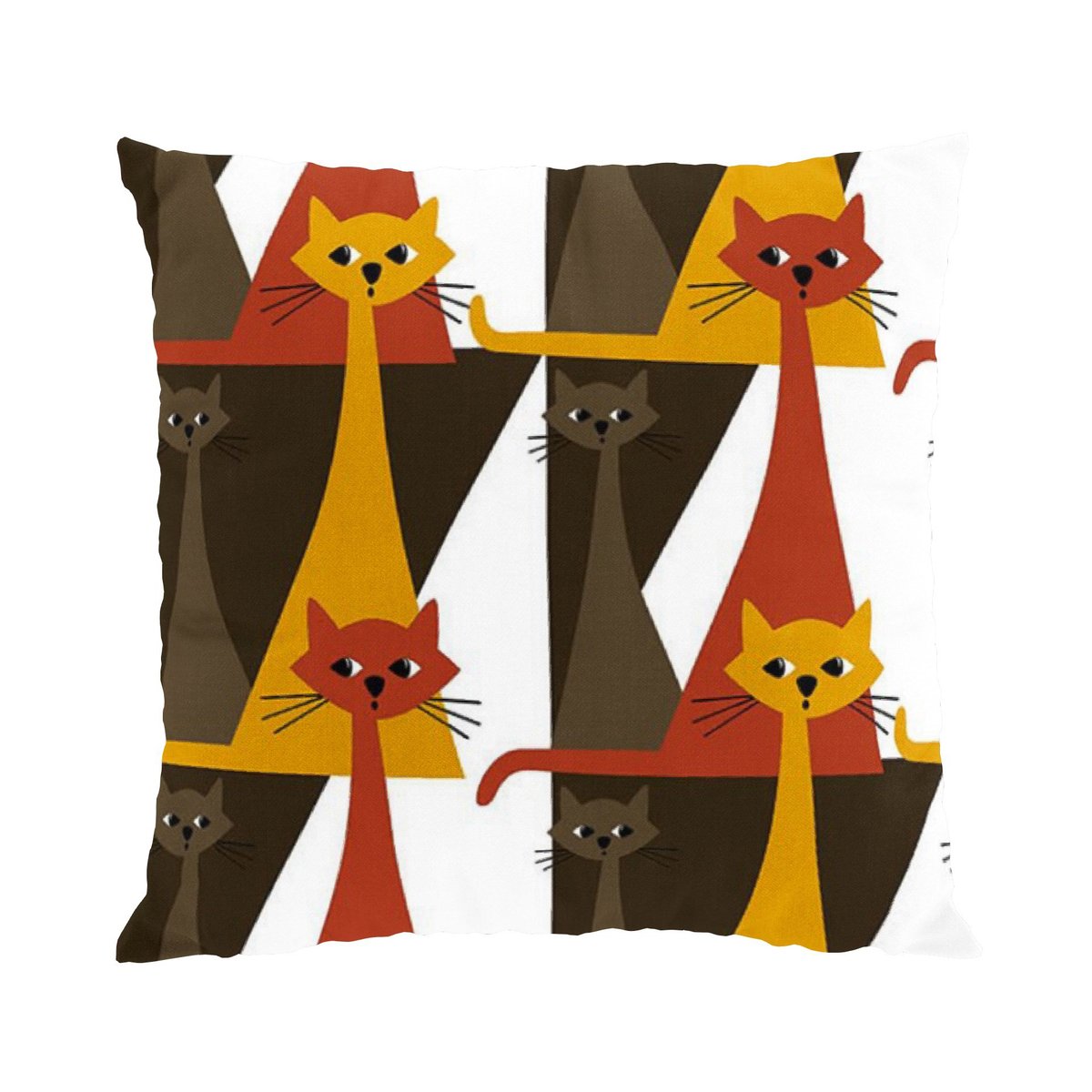 Arvidssons Textil Kitty cushion cover 47x47 cm brown