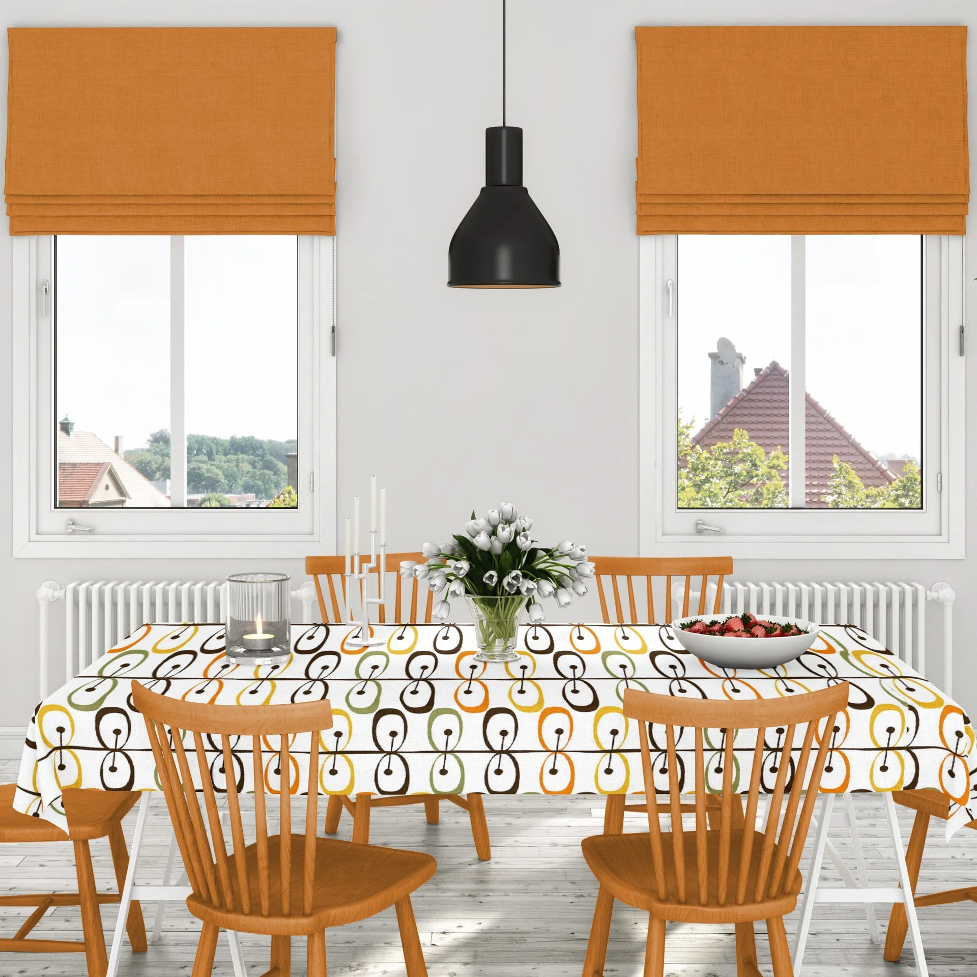 Kiwi oilcloth, yellow-orange Arvidssons Textil