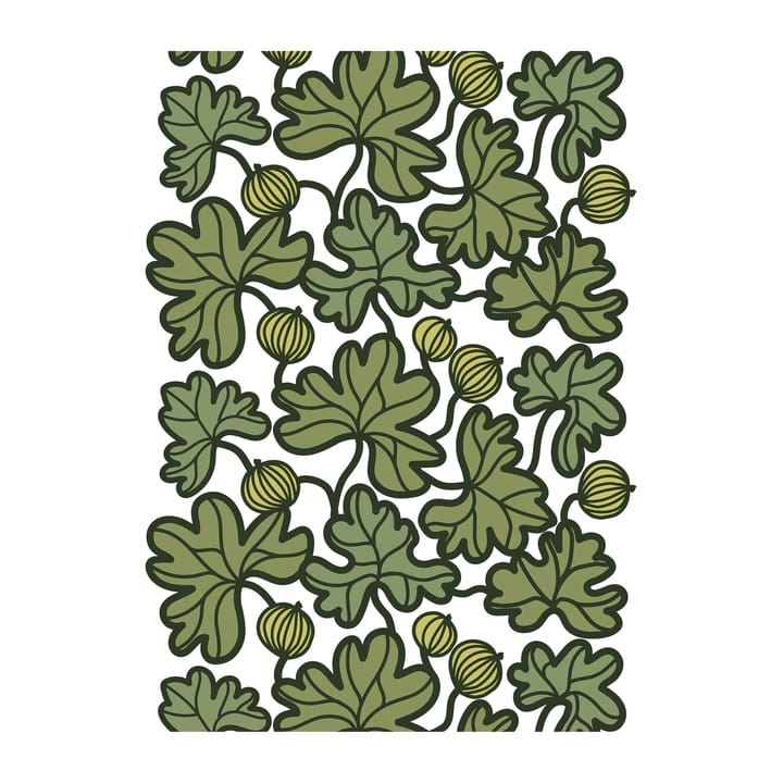 Krusbär fabric - Green - Arvidssons Textil