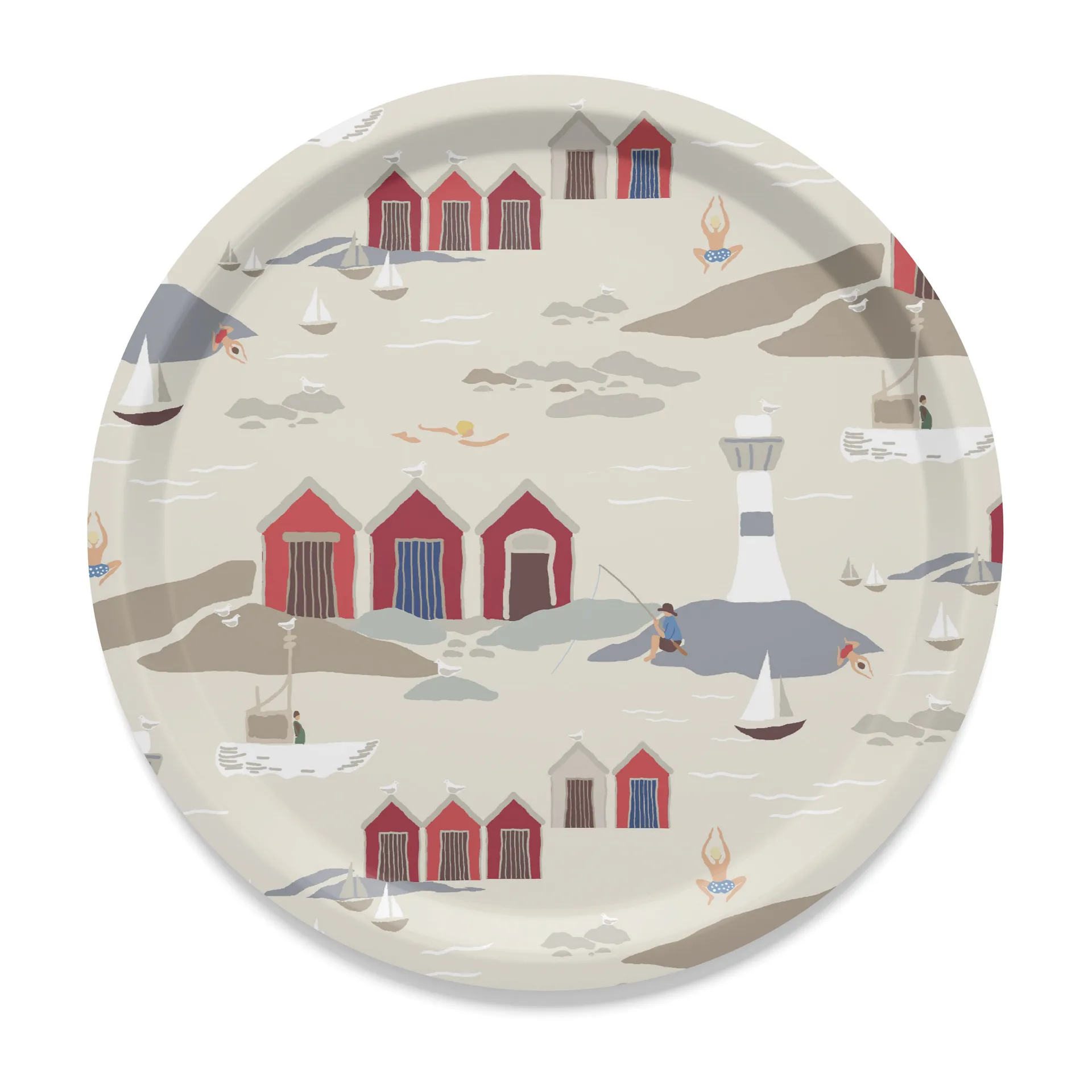 Kust tray Ø31 cm, Beige Arvidssons Textil