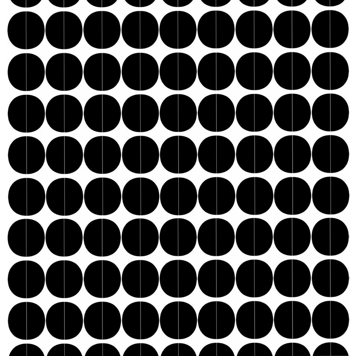 Arvidssons Textil Lane fabric black circles | Scandinavian Design | Fabric by the metre | Black