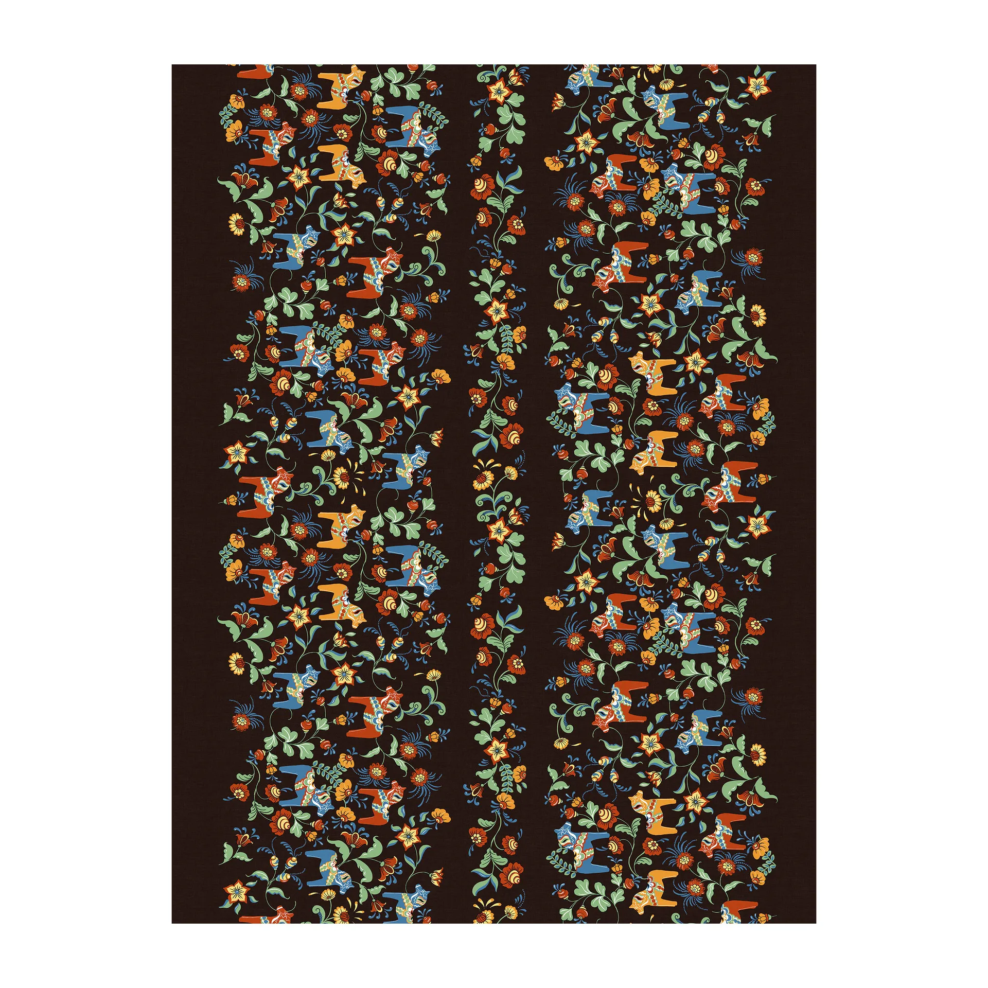 Leksand Bård fabric, Black Arvidssons Textil