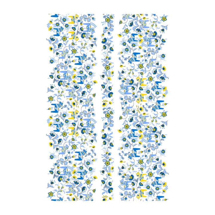 Leksand Bård fabric - Blue-yellow - Arvidssons Textil