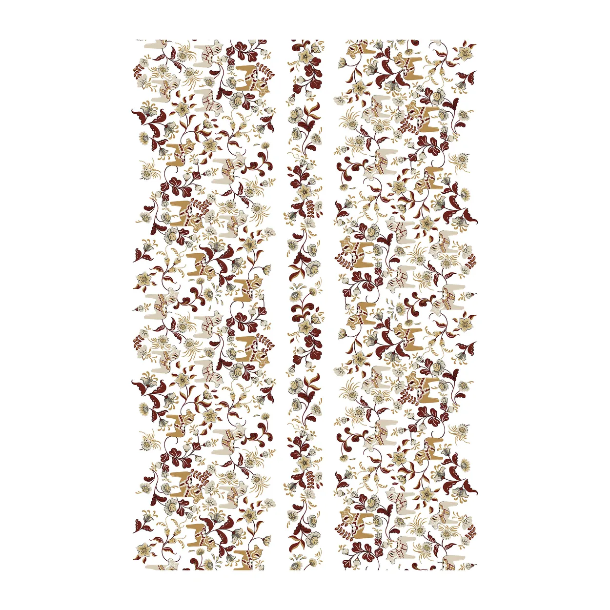 Arvidssons Textil Leksand Bård fabric Red; Beige | Scandinavian Design | Fabric by the metre | Red