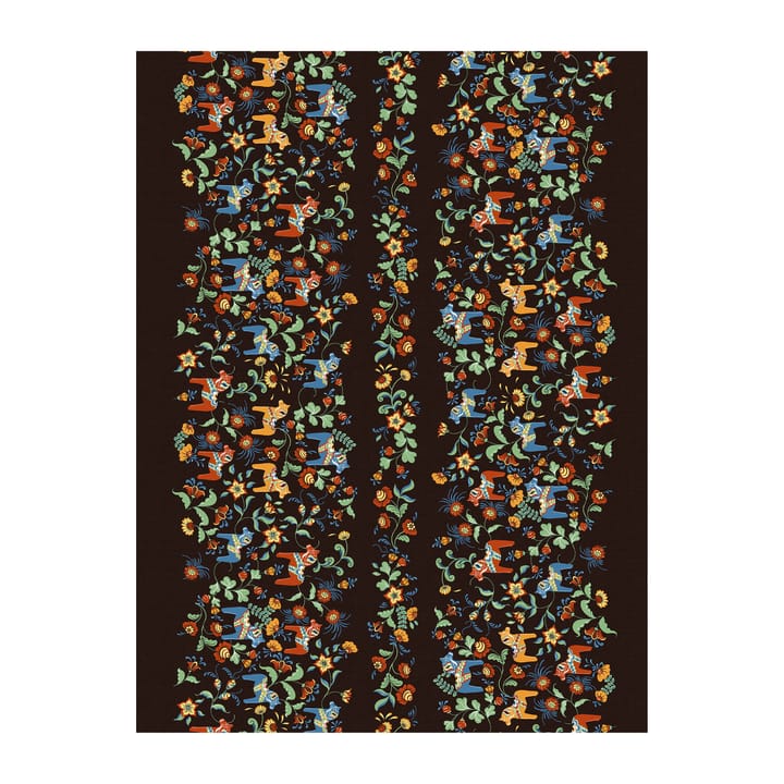 Leksand Bård oilcloth - Black - Arvidssons Textil