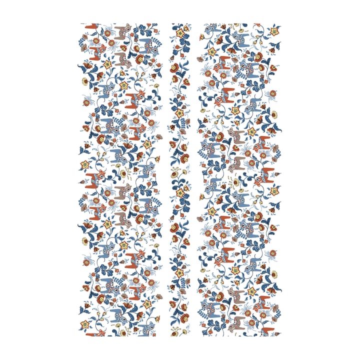 Leksand Bård oilcloth - Blue-orange - Arvidssons Textil