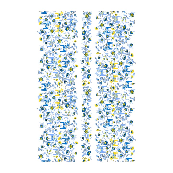 Leksand Bård oilcloth - Blue-yellow - Arvidssons Textil