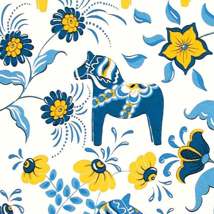 Leksand fabric - blue-yellow - Arvidssons Textil