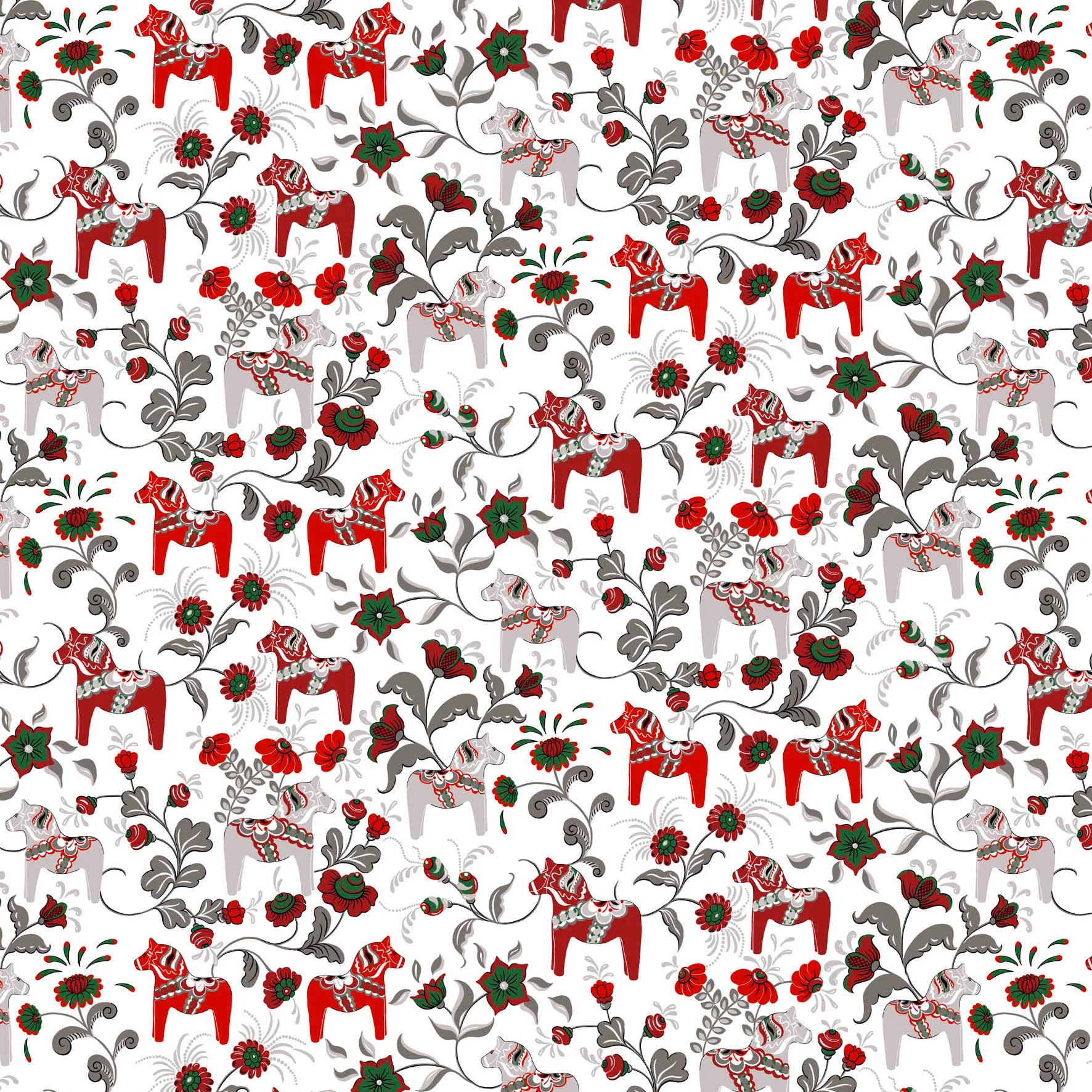 Leksand fabric, Wine red Arvidssons Textil