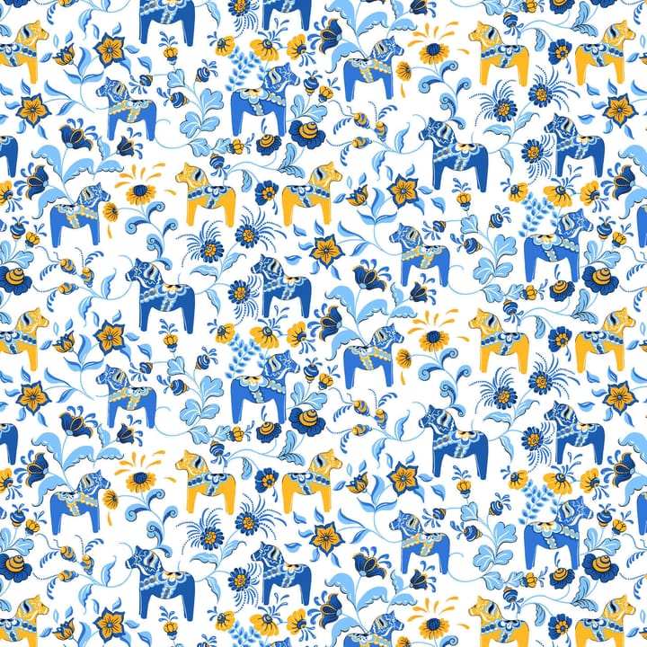 Leksand mini fabric - Yellow-blue - Arvidssons Textil