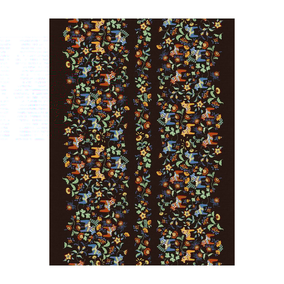 Arvidssons Textil Leksand oilcloth Black | Scandinavian Design | Fabric by the metre | Black