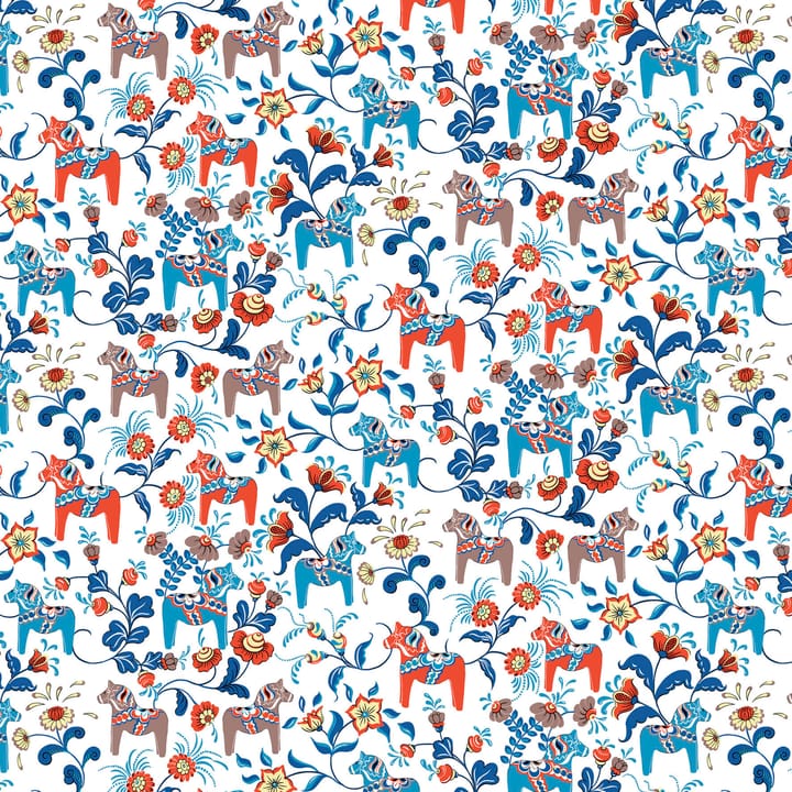 Leksand oilcloth - Blue-orange - Arvidssons Textil