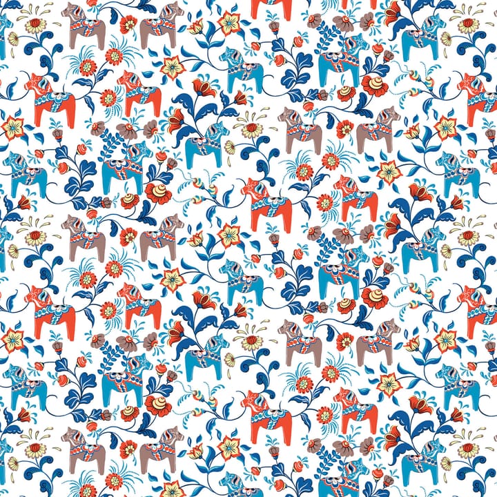 Leksand oilcloth - Blue-orange - Arvidssons Textil