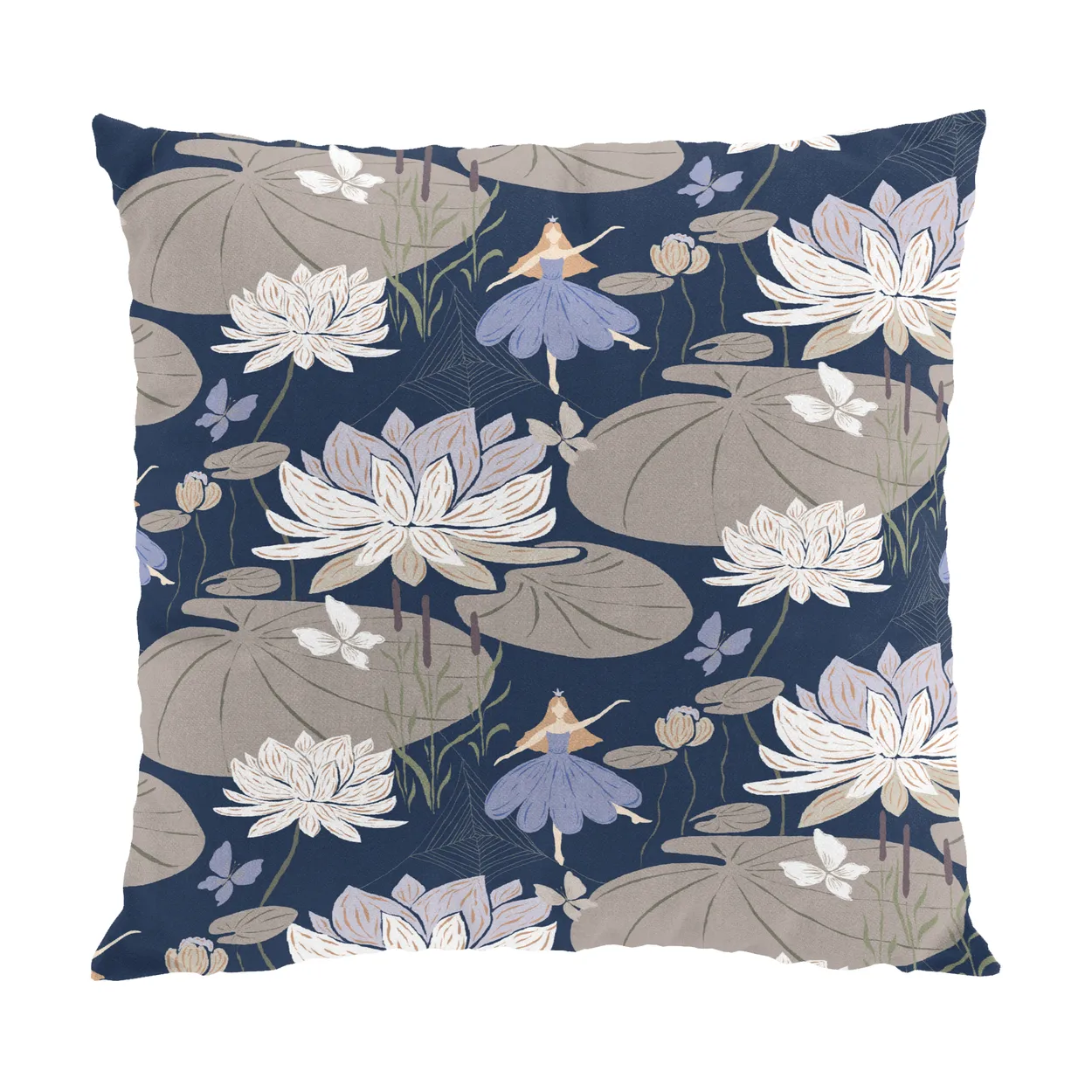 Arvidssons Textil Lily cushion cover 47x47 cm Blue | Scandinavian Design | Cushion covers | Blue