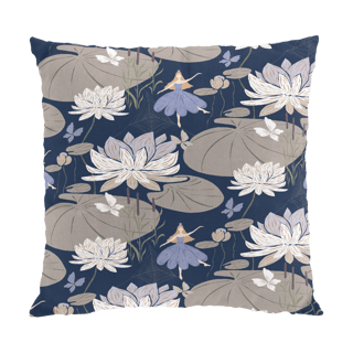 Arvidssons Textil Lily cushion cover 47x47 cm Blue