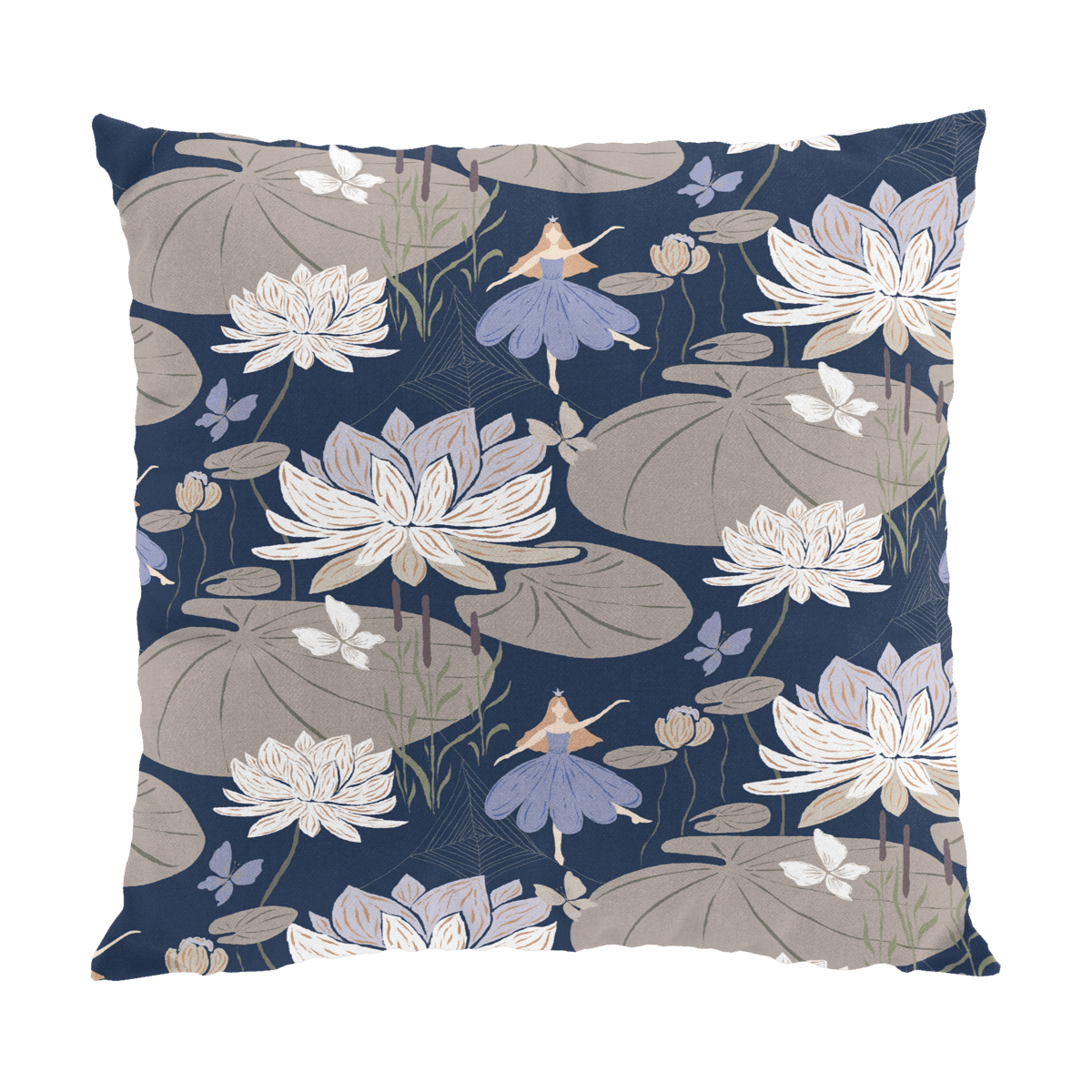 Arvidssons Textil Lily cushion cover 47x47 cm Blue | Scandinavian Design | Cushion covers | Blue