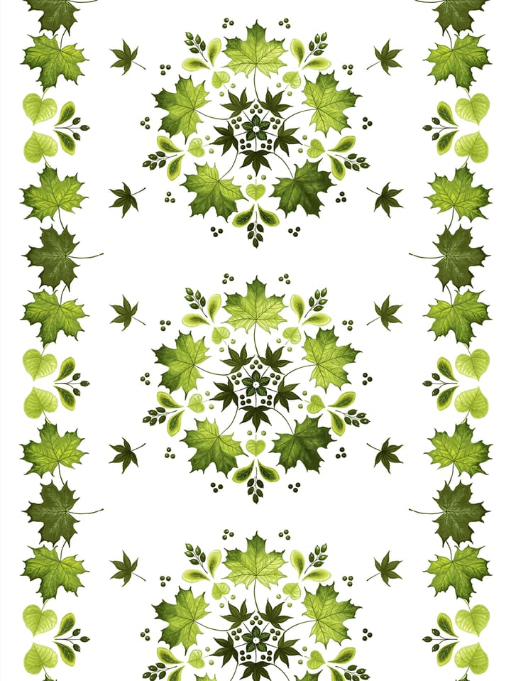 Lövkrans fabric - Green - Arvidssons Textil