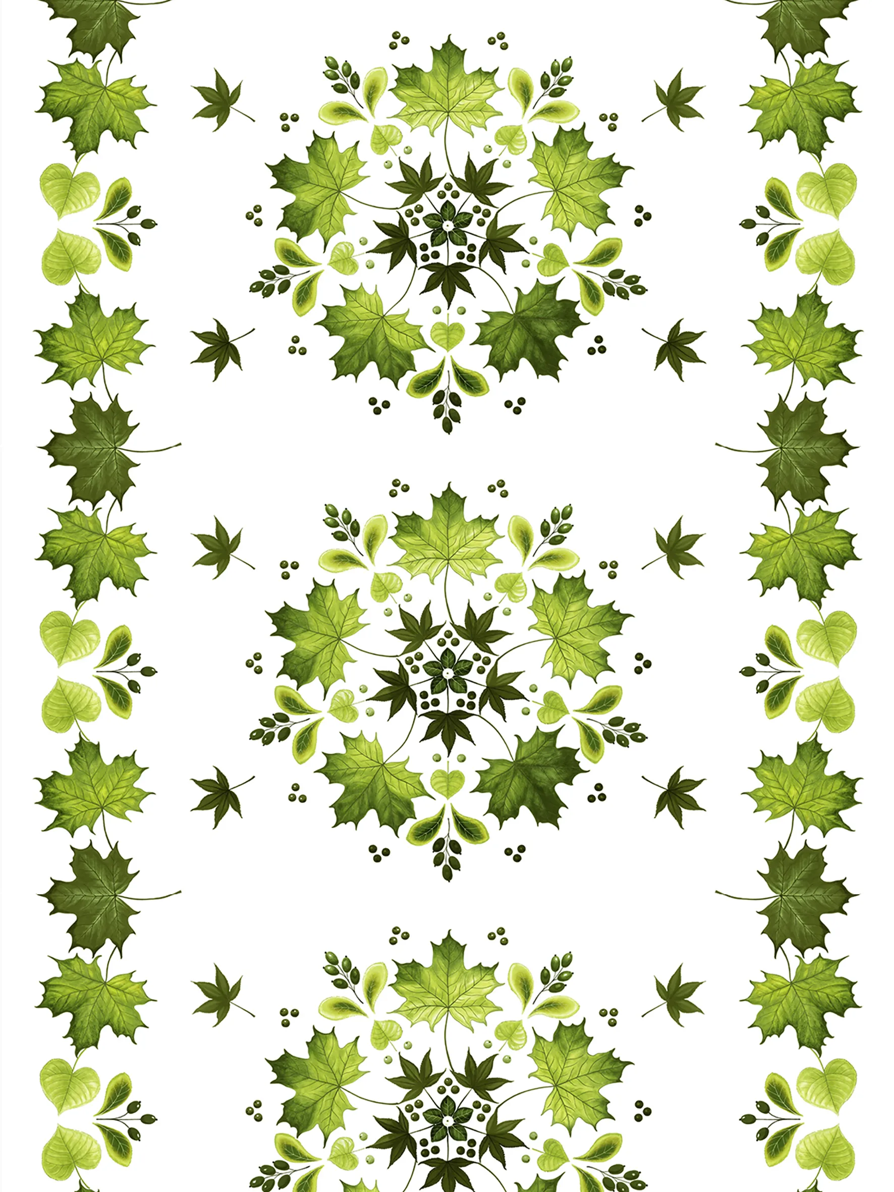 Lövkrans fabric, Green Arvidssons Textil