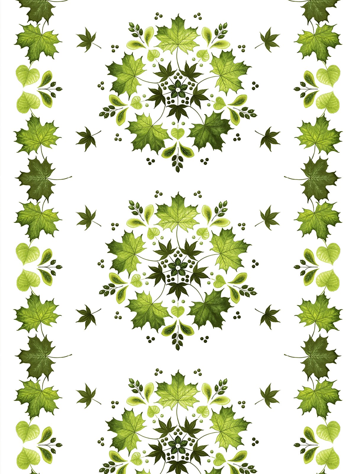 Arvidssons Textil Lövkrans oilcloth Green | Scandinavian Design | Oilcloths | Green