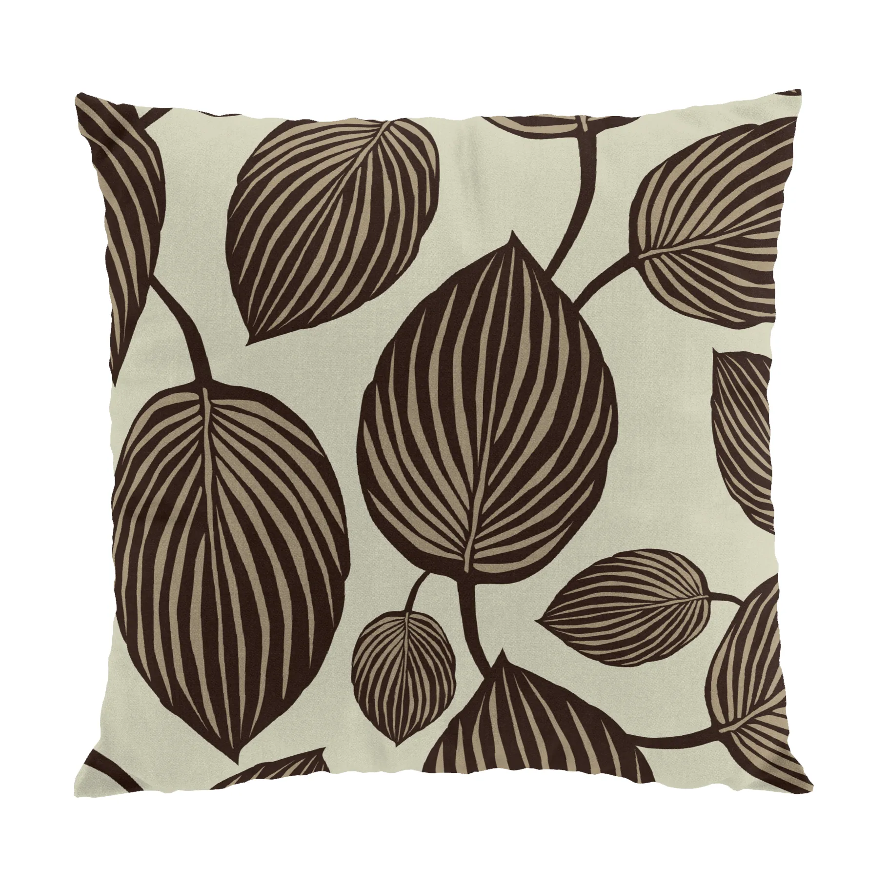 Lyckans blad cushion cover 45x45 cm, Brown Arvidssons Textil
