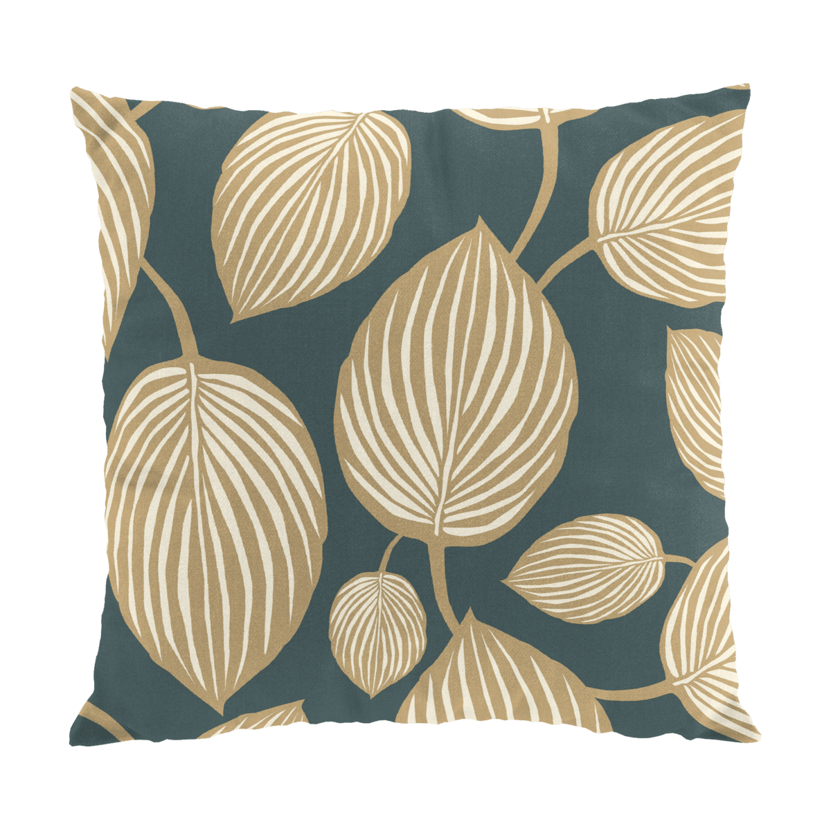 Arvidssons Textil Lyckans blad cushion cover 45x45 cm Turquoise