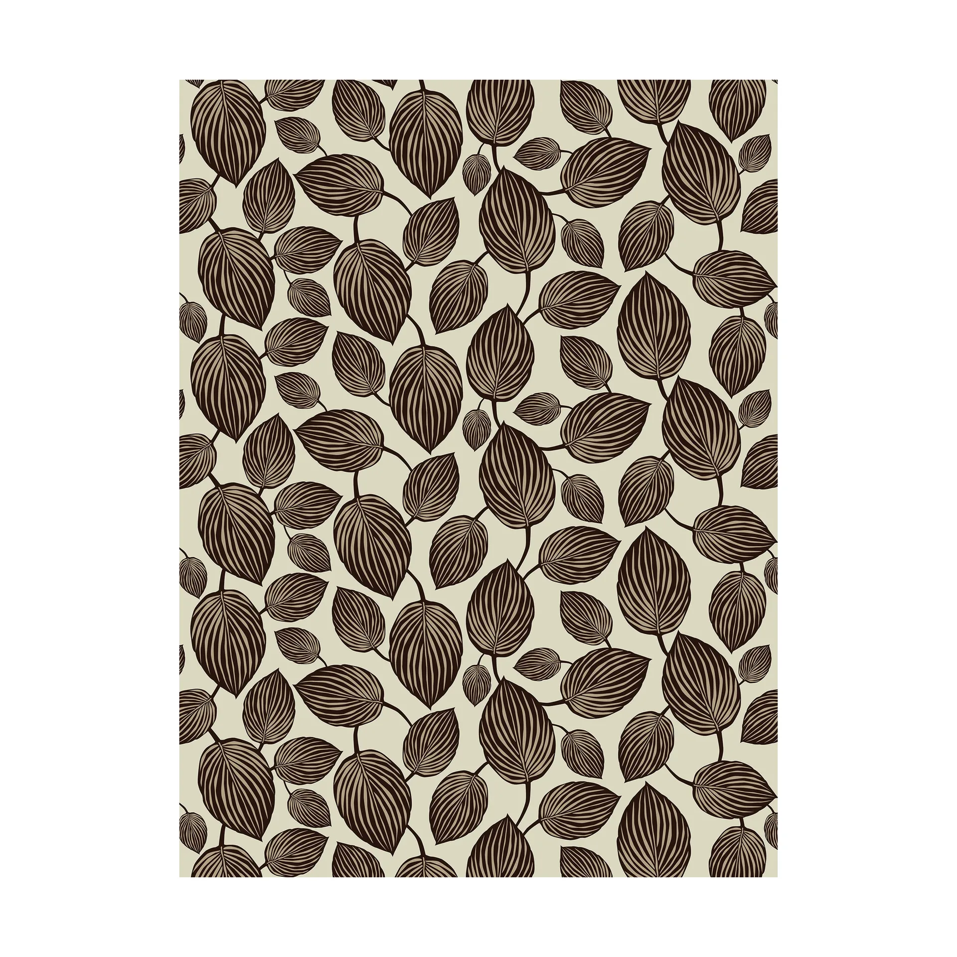 Lyckans blad fabric, Brown Arvidssons Textil