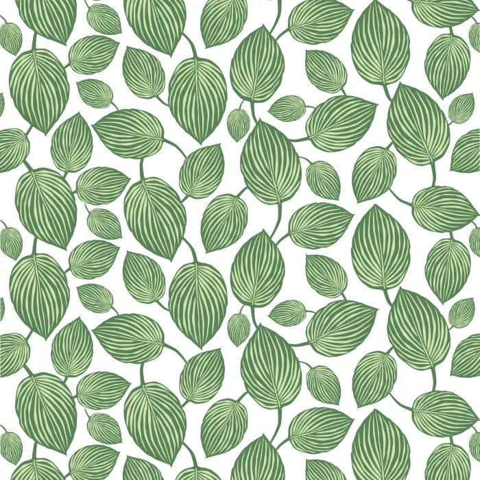 Lyckans blad fabric, green Arvidssons Textil