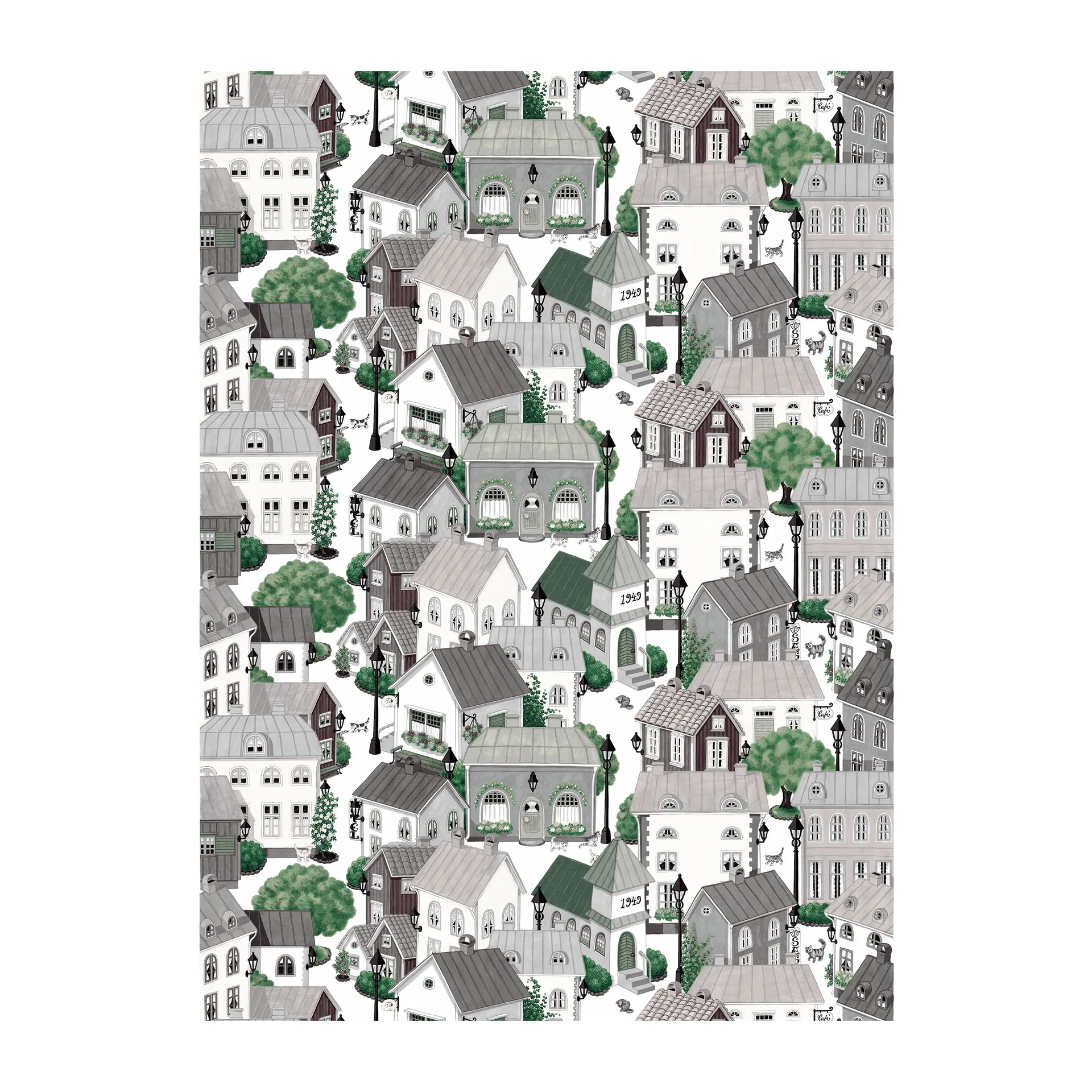 Lyckeby blommar fabric, Grey Arvidssons Textil