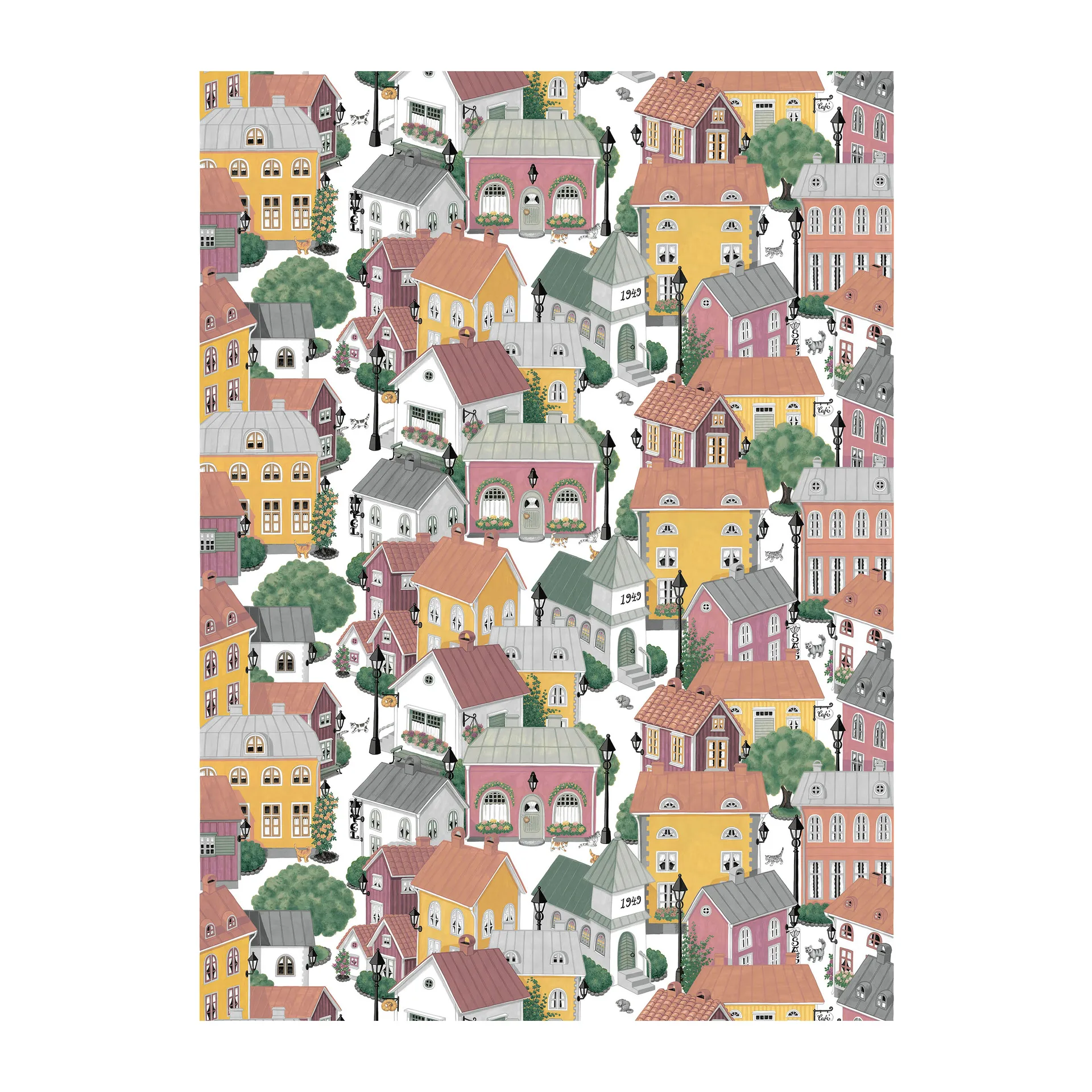 Lyckeby blommar fabric, Pink Arvidssons Textil