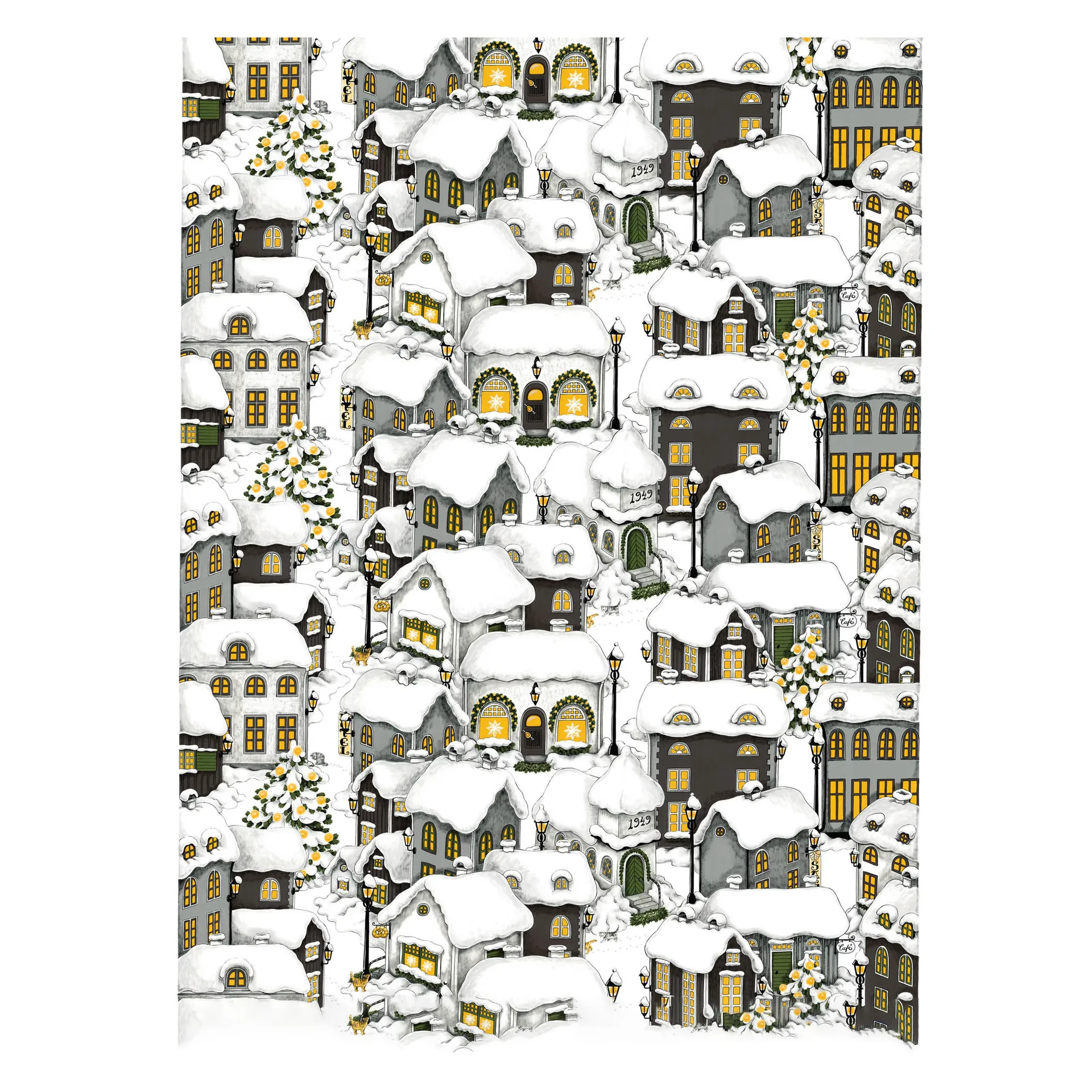 Lyckeby Christmas fabric, Grey-white Arvidssons Textil