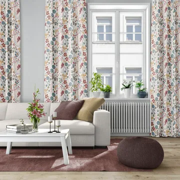 Lyckeflykt fabric - Rust-brown - Arvidssons Textil