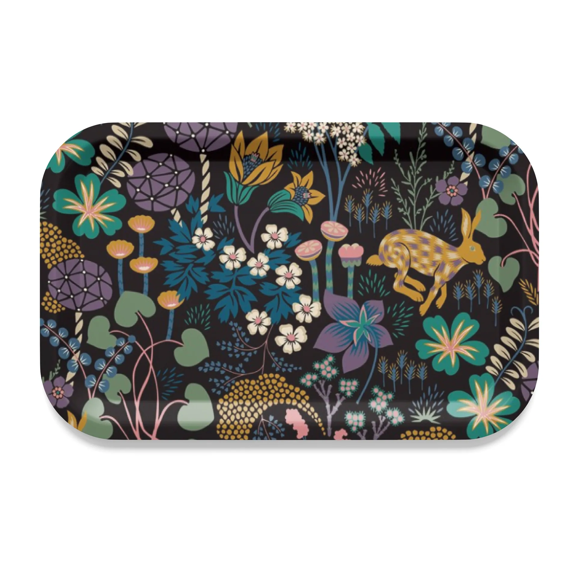 Lyckeflykt tray 21x33 cm, Black Arvidssons Textil